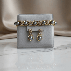 The Charcoal Pearl Flower Set