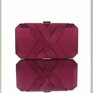 intertwined satin clutch